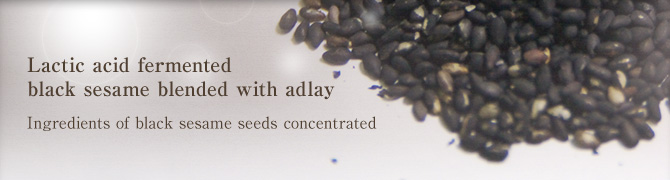 Lactic acid fermented, black sesame blended with adlay / Ingredients of black sesame seeds concentrated